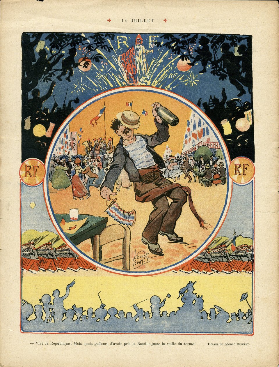 رسم توضيحي لليونس بوريه (1865-1915) في Le Rire بواسطة ليونسي بوريت