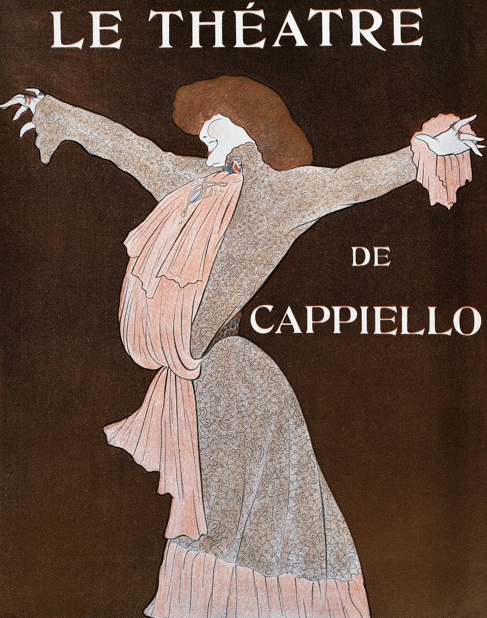 الممثلة سارة برنهارد (1844-1923) ، رسم بياني لليونيتو كابيلو (1875-1942) ، من المجلة الفرنسية Le Theatre ، أبريل 1903 بواسطة ليونيتو كابيلو
