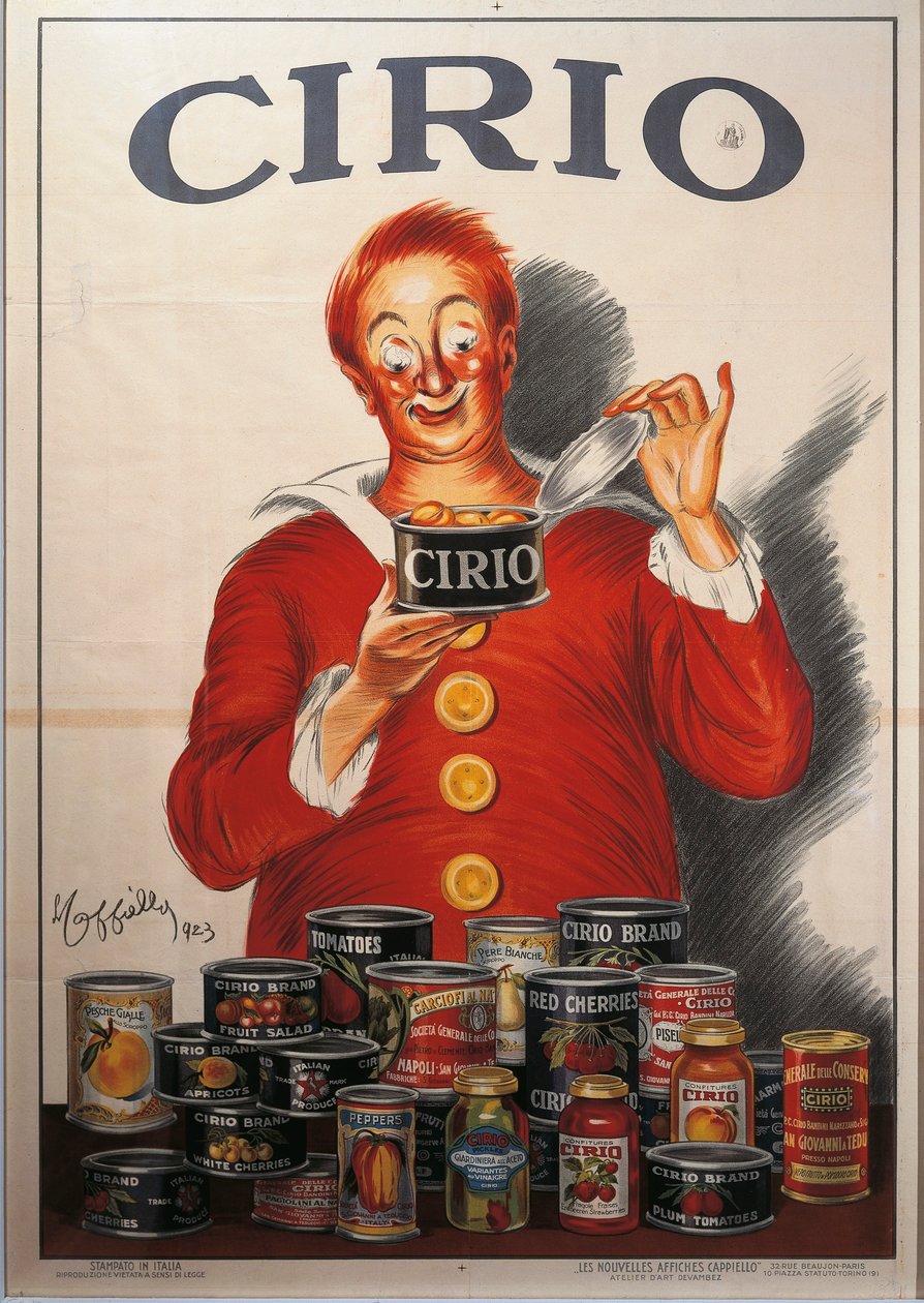Advertisement for Cirio food preserve, by Leonetto Cappiello (1875-1942), illustration بواسطة ليونيتو كابيلو