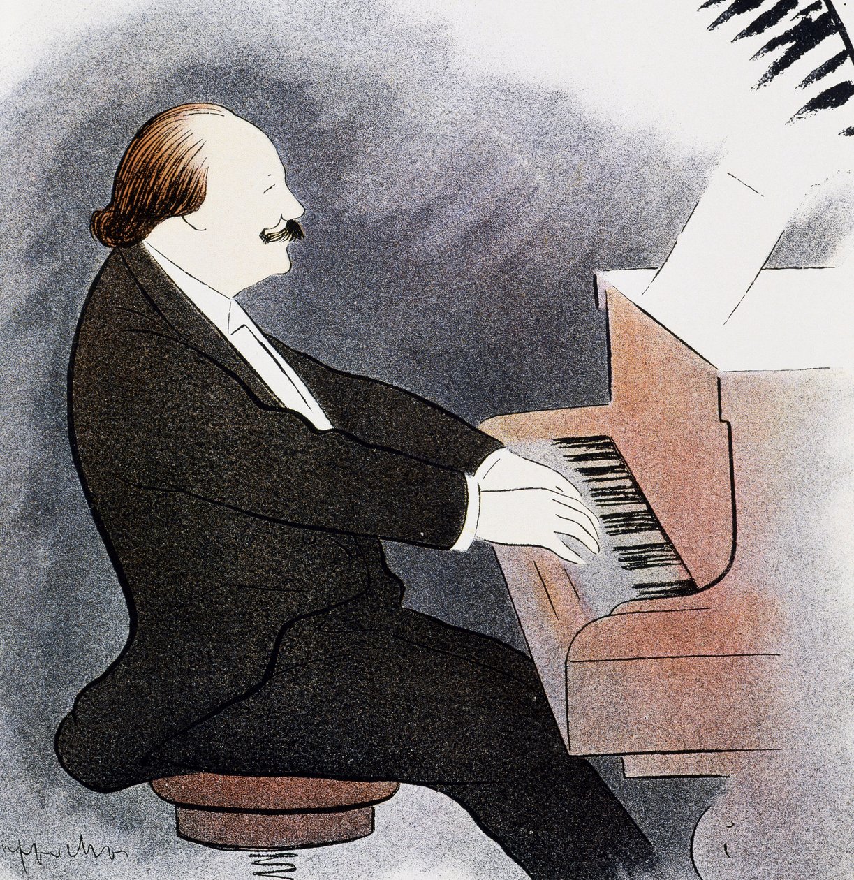 Jules Massenet at the piano بواسطة ليونيتو كابيلو