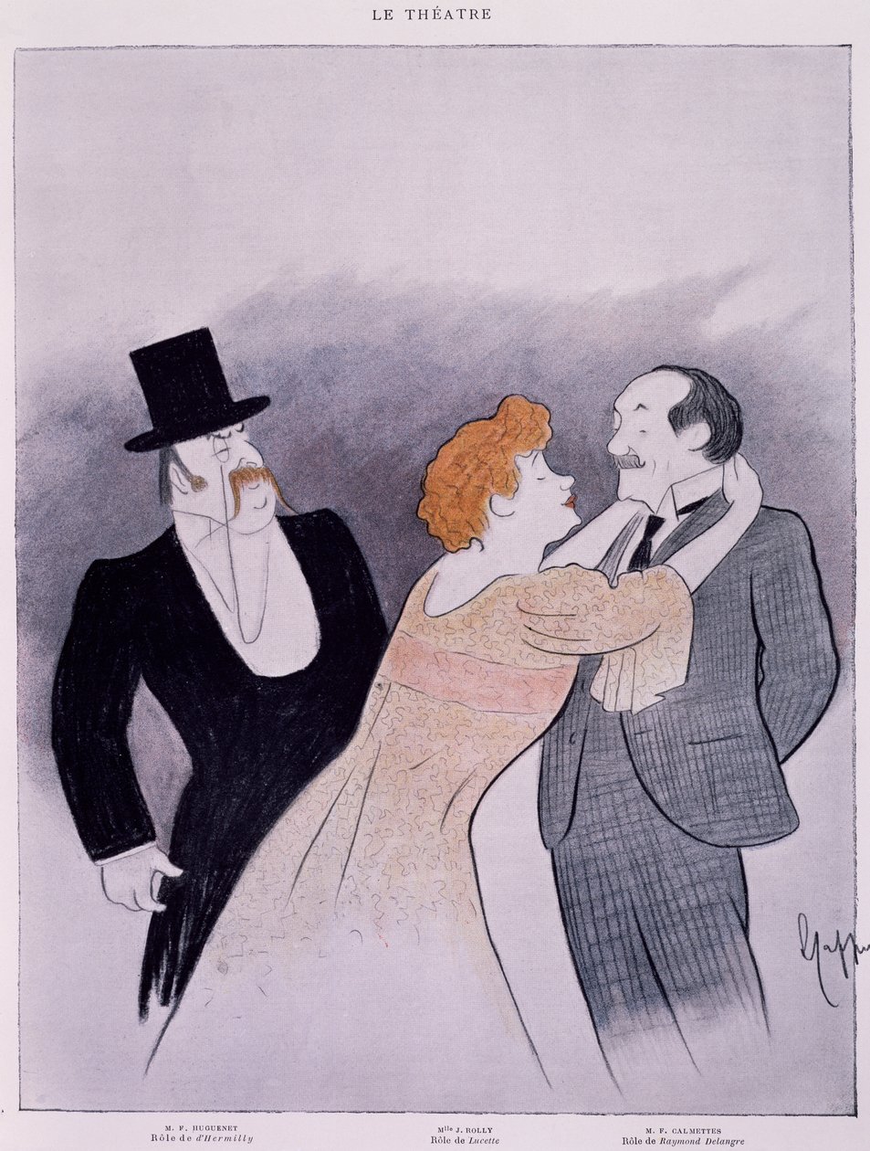Lucette at Theatre of Ginnasio, by Leonetto Cappiello (1875-1942) بواسطة ليونيتو كابيلو