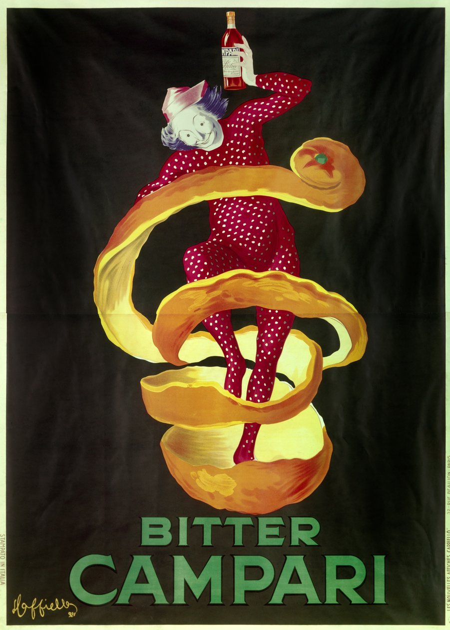 ملصق فاتح للشهية Bitter Campari. رسم بياني ليونيتو كابيلو (1875-1942) 1921 باريس ، فنون زخرفية بواسطة ليونيتو كابيلو