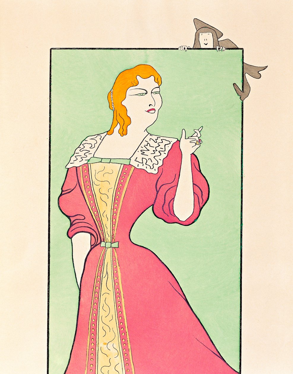 The actor Marie-Louise (Marie Louise) Marsy (1866-1942) playing the character Elmire in the play "Tartuffe ou l