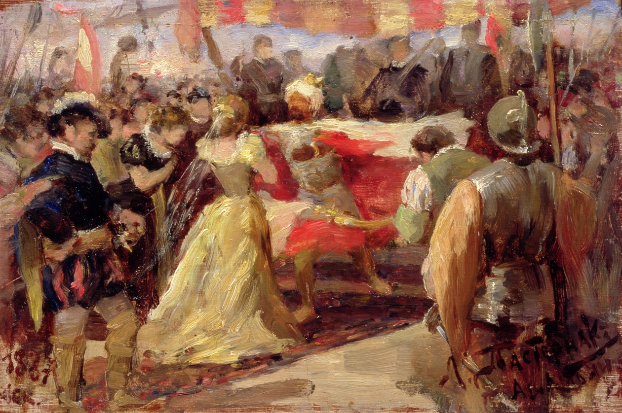 تصميم مسرحي لـ "عطيل" بقلم ويليام شكسبير ، 1887 (زيت على خشب) بواسطة ليونيد أوسيبوفيتش باسترناك