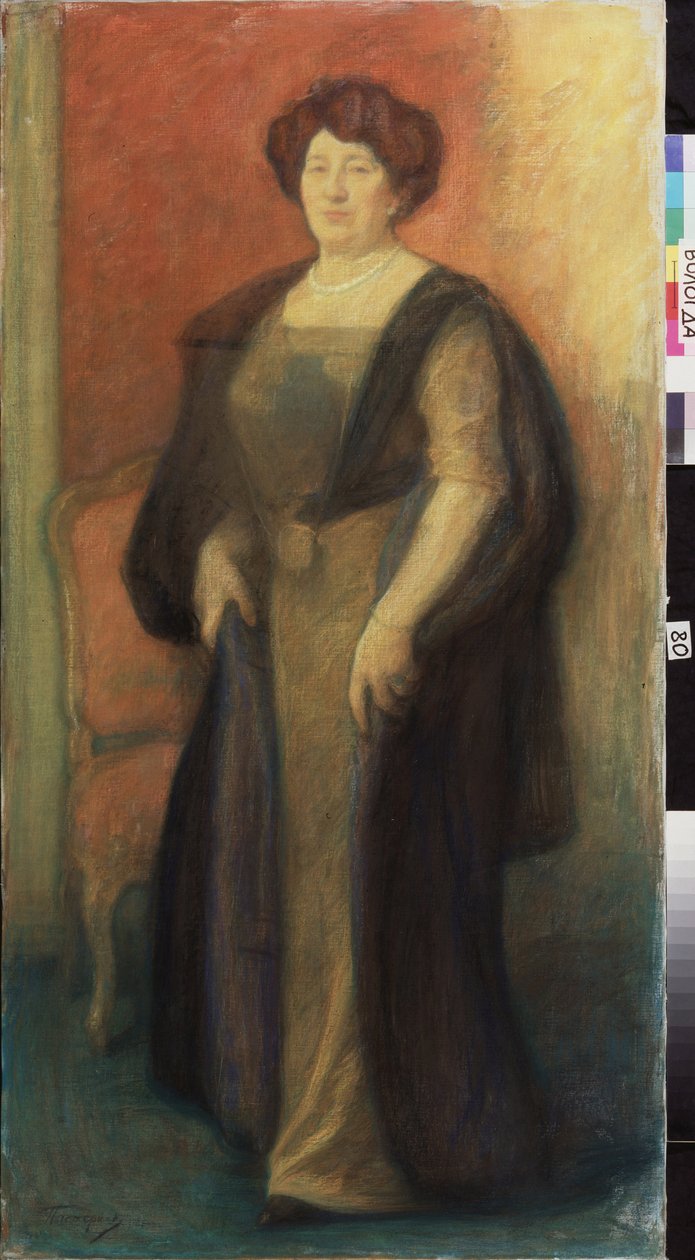 صورة آنا فيسوتسكايا (؟). عمل ليونيد أوسيبوفيتش باسترناك (1862-1945) ، باستيل على ورق مقوى بواسطة ليونيد أوسيبوفيتش باسترناك