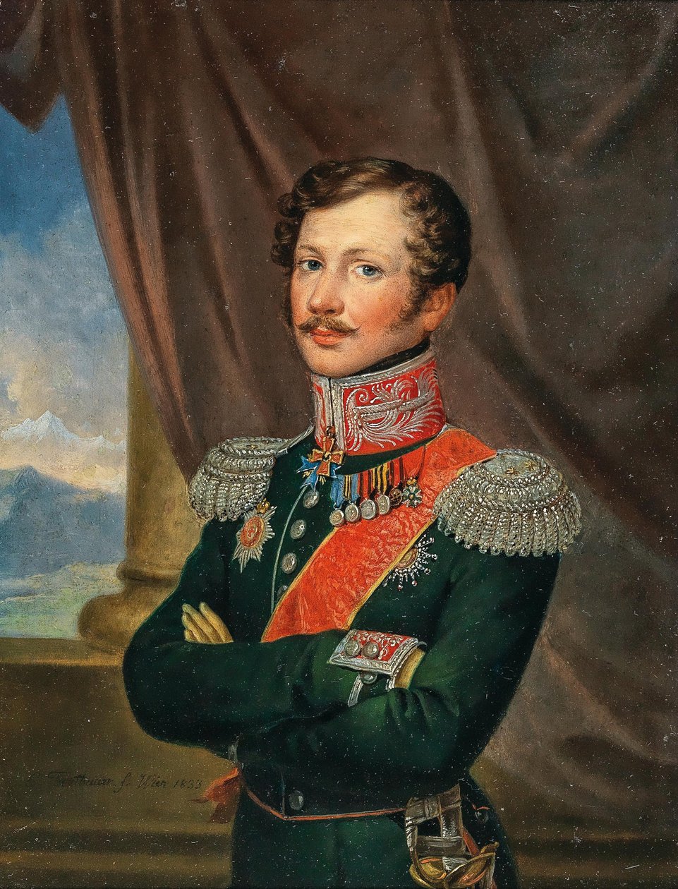 صورة اللفتنانت جنرال بول أندرياس إدلر فون رينينكامبف 1790-1857 ، 1833. بواسطة ليوبولد فيرتباور