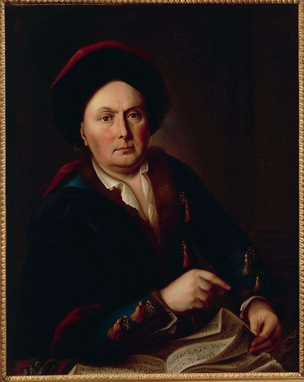 Portrait of Ludwig van Beethoven, Kapellmeister (1712-73), grandfather of composer Ludwig Beethoven بواسطة ليوبولد رادو