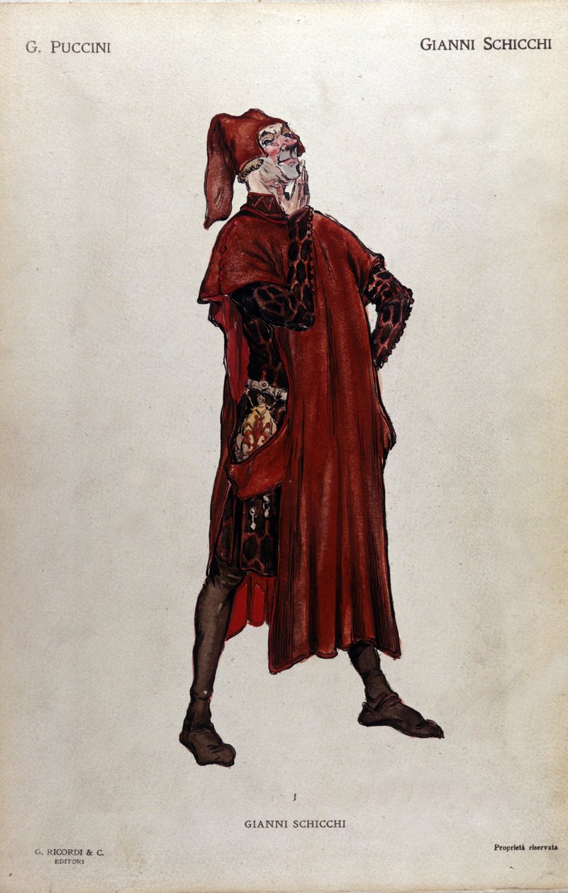 زي لشخصية جياني شيشي من أوبرا "Il trittico" (الثلاثية) لجياكومو بوتشيني (1858-1924) - 1919 بواسطة ليوبولدو ميتليكوفيتز