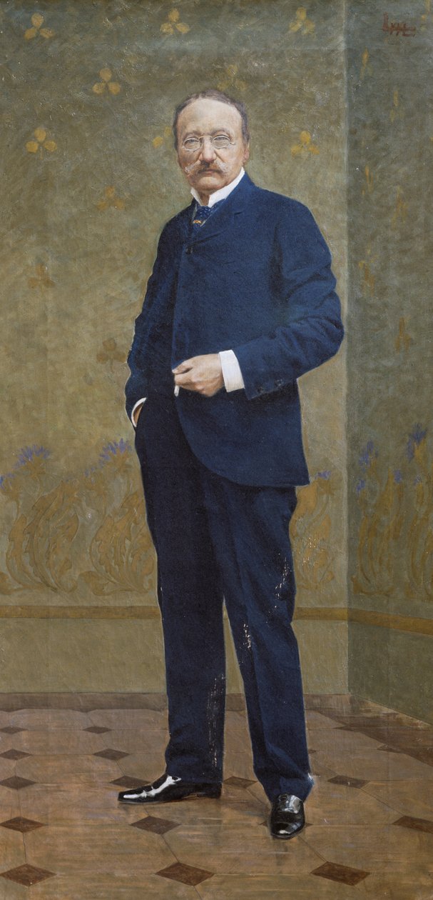 Portrait of Arrigo Boito (oil on canvas) بواسطة ليوبولدو ميتليكوفيتز
