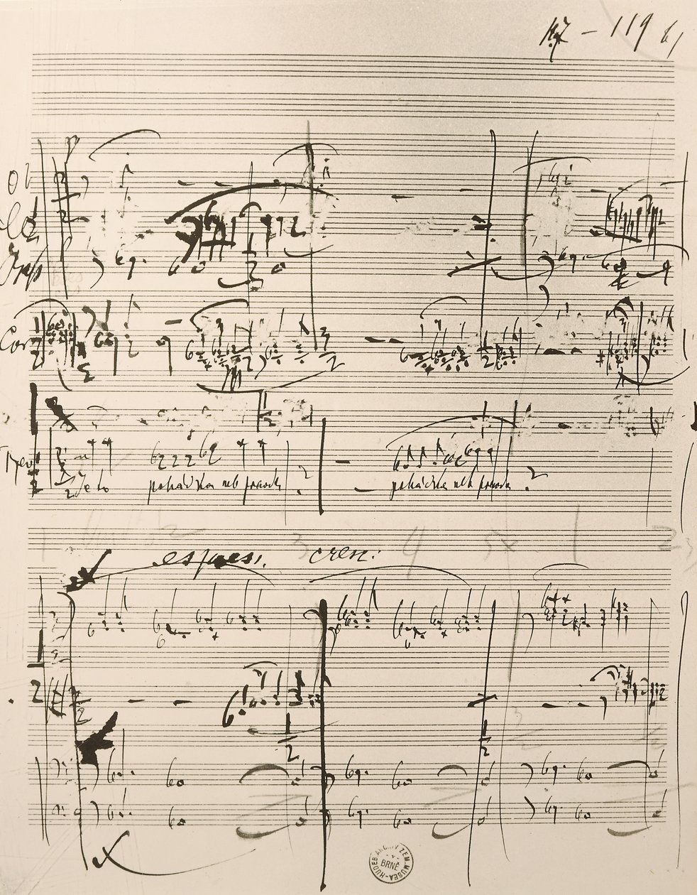 Musical Score for 