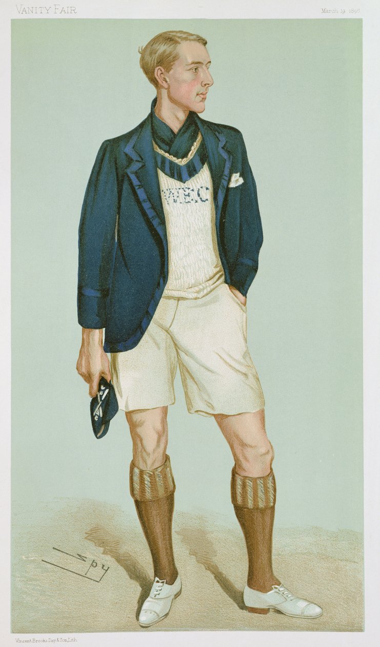 والتر إرسكين كروم ، رسم توضيحي من "رجال اليوم" ، نشر في مجلة "بانش" ، مارس 1896 بواسطة ليزلي ماثيو وارد