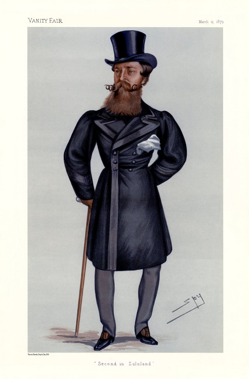 اللواء هنري هوب كريلوك - يقف صورة شخصية ممسكًا بعصا وقبعة بواسطة ليزلي ماثيو (1851-1922) وارد