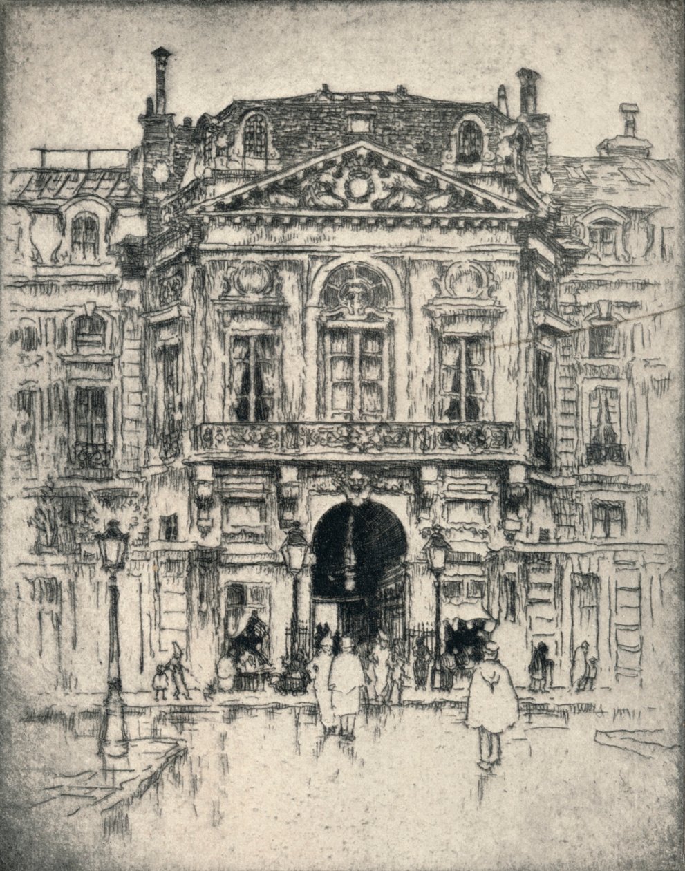 "The Porte de Valois، Palais-Royal" ، 1915 بواسطة ليستر جورج هورنبي