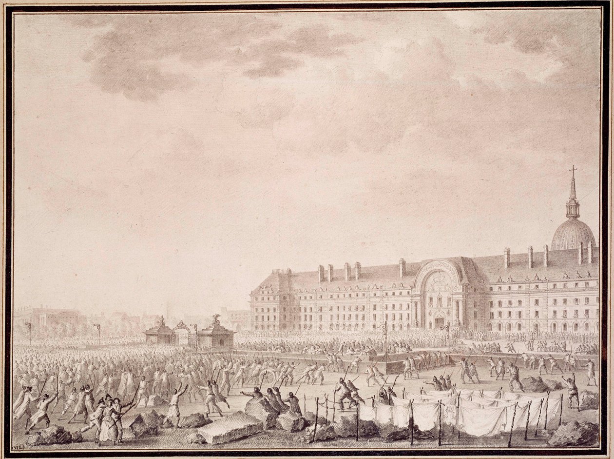 الثورة الفرنسية: حمل السلاح في الإنفاليد بتاريخ 14/7/1789. مطبوعات الأخوين ليسور (القرن الثامن عشر) بواسطة الإخوة ليسويور