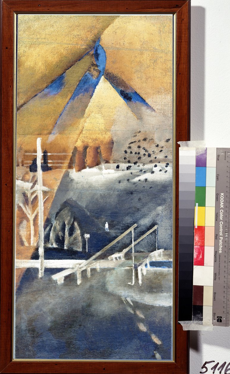 "المناظر الطبيعية الشتوية" لوحة ليف الكسندروفيتش بروني (1894-1948) مجموعة خاصة 1918 بواسطة ليف أليكساندروفيتش بروني