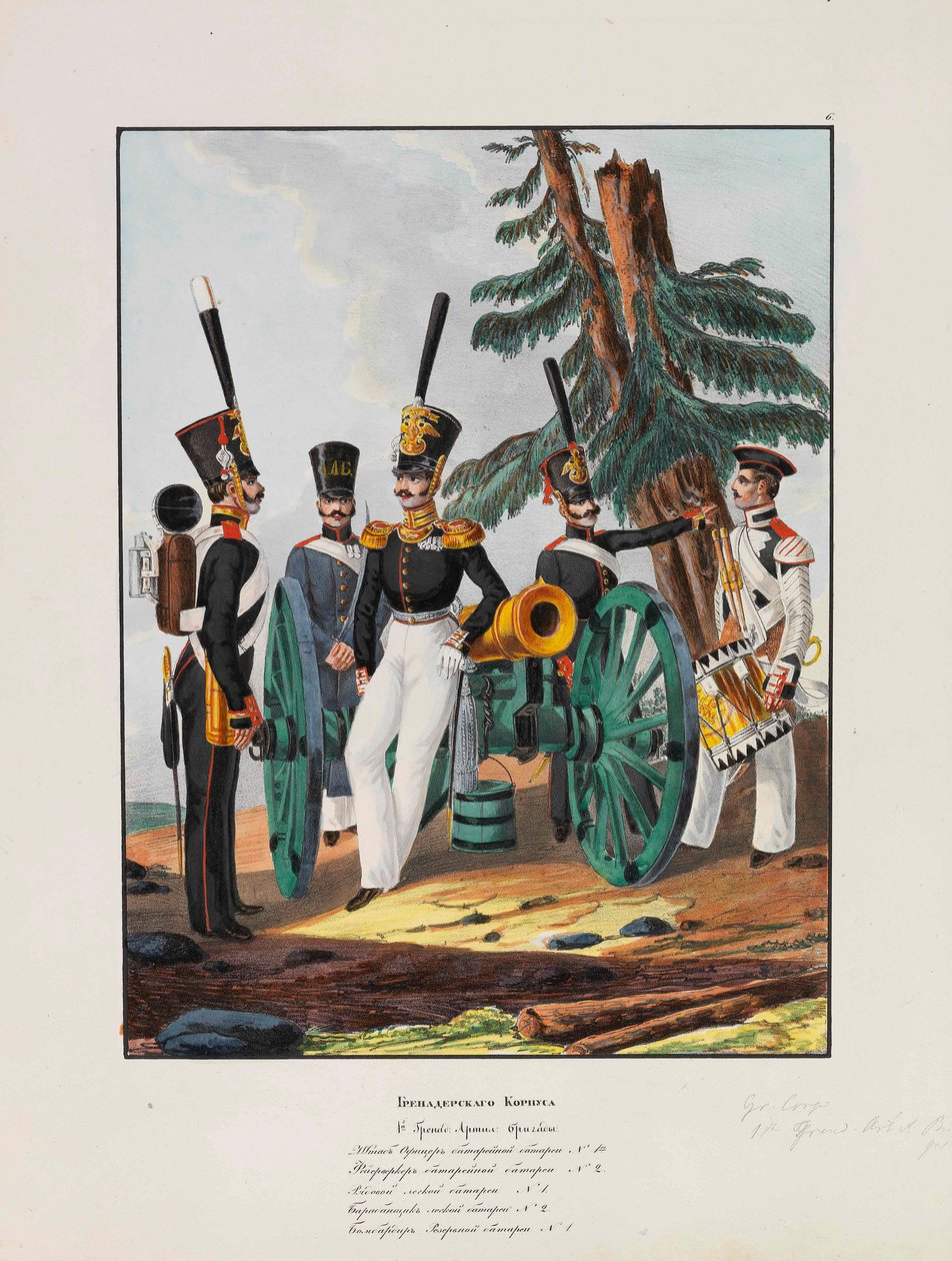 فرقة غرينادير الأولى للجيش الإمبراطوري الروسي ، 1837-1839. بواسطة ليف الكسندروفيتش بيلوسوف