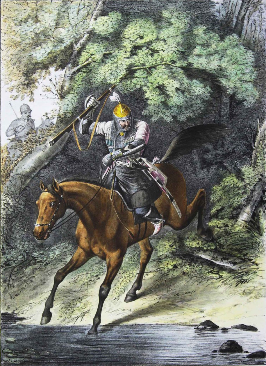 حامل درع لسرب حراس القوقاز والجبل ، 1829 بواسطة ليف الكسندروفيتش بيلوسوف