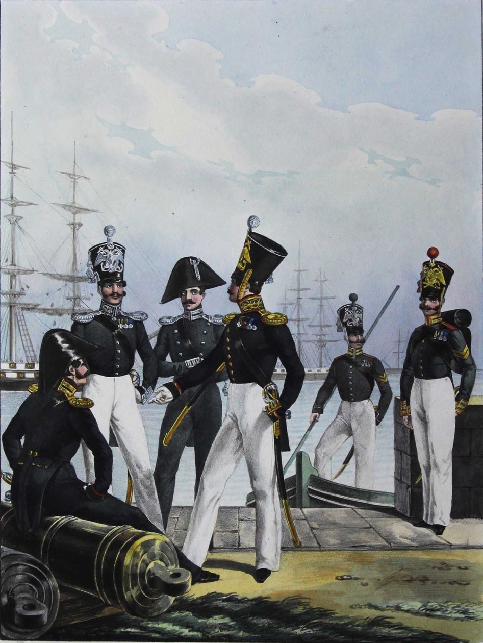شركة Guards Équipage Artillery Company و Guards Cargo Company ، 1829 بواسطة ليف الكسندروفيتش بيلوسوف