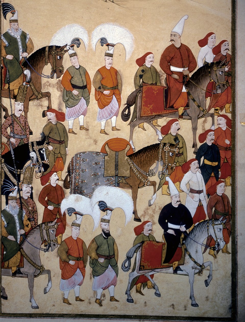 إمبراطورية العثمانيين: "موكب الإنكشارية (ينكيري) مع حصان القائد" بواسطة ليفني ليفني