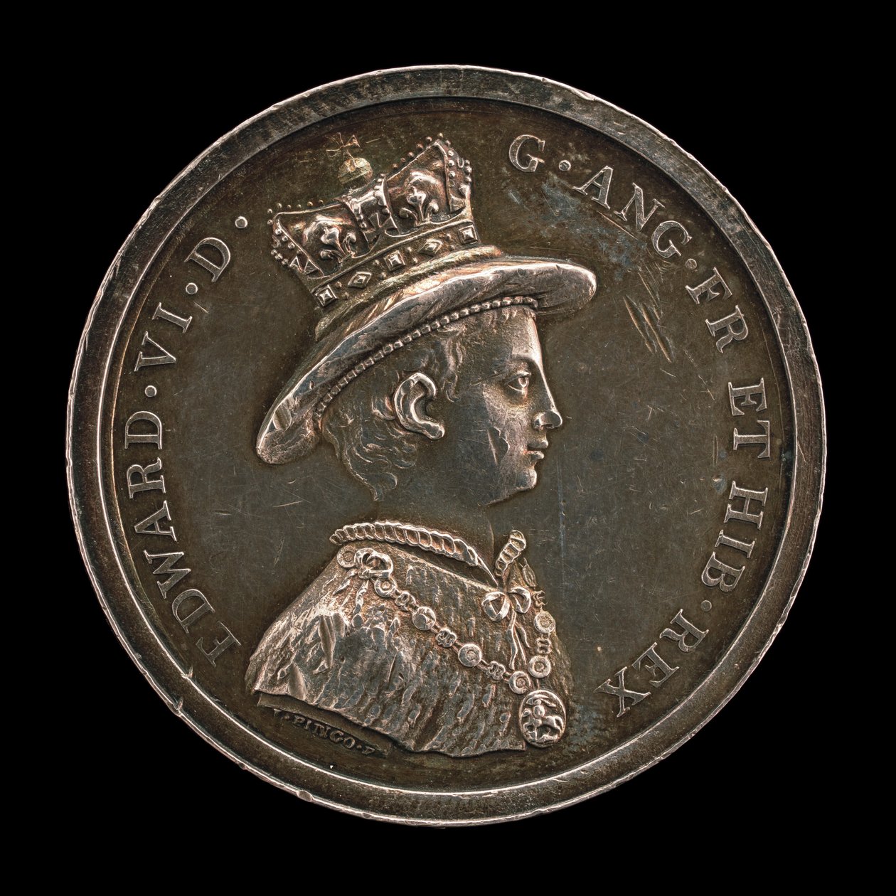 إدوارد السادس ، 1537-1553 ، ملك إنجلترا 1547 وسام مدرسة مستشفى المسيح ، تأسس عام 1552 بواسطة لويس بينجو