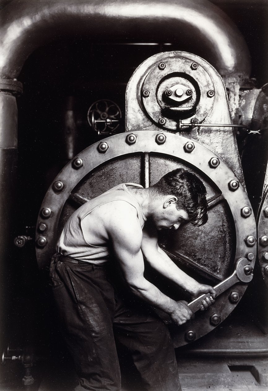 ميكانيكي Powerhouse ، ج .1924 ؛ بواسطة لويس ويكس هاين