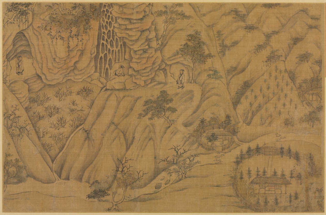 المسكن في جبال Longmian Sleeping Dragon Mountains ، من 1100 إلى 1200. بواسطة لي جونجلين