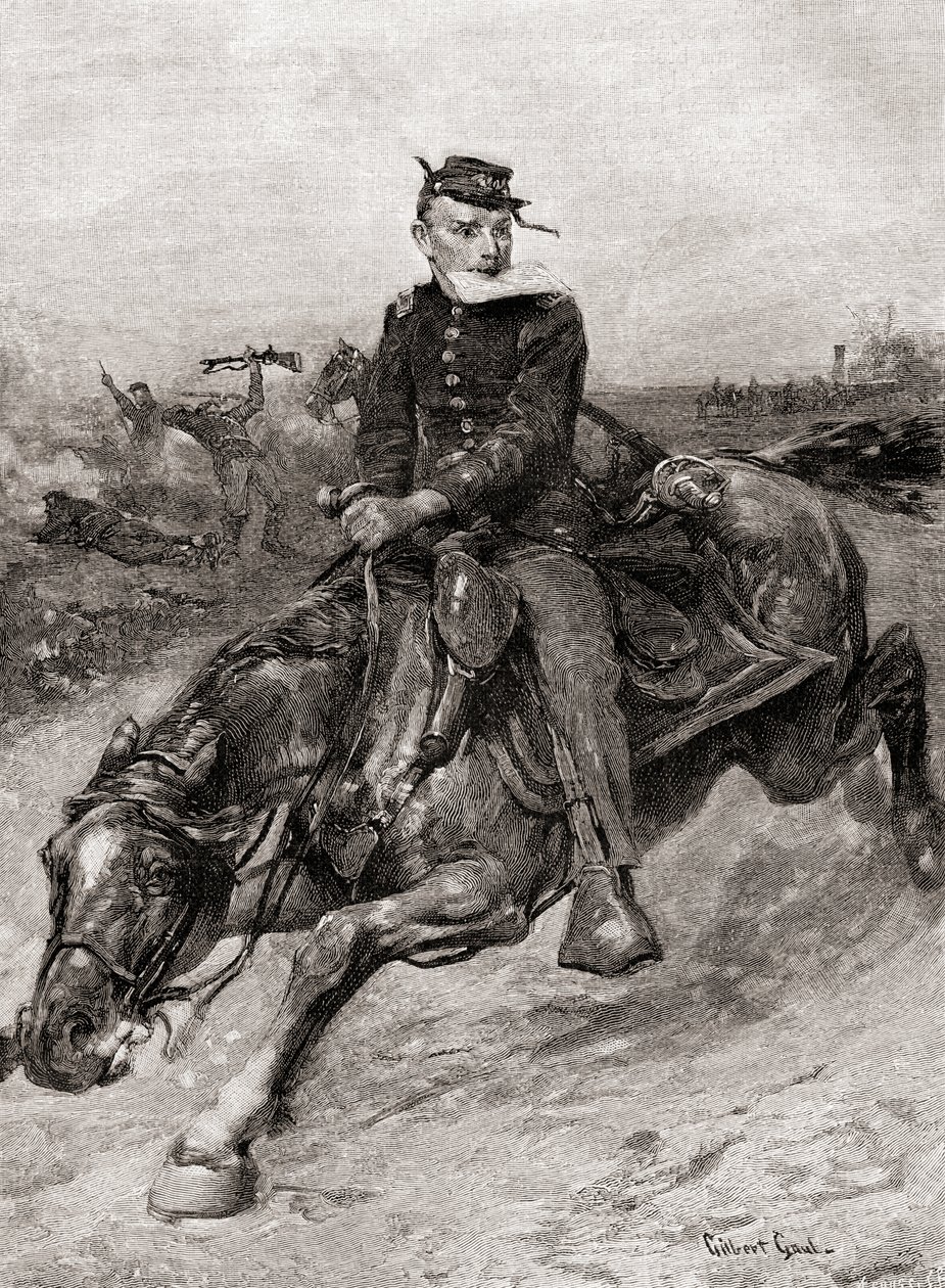 A dispatch rider during the American Civil War, from The Century Magazine, published 1887 (engraving) بواسطة غير معروف غير معروف