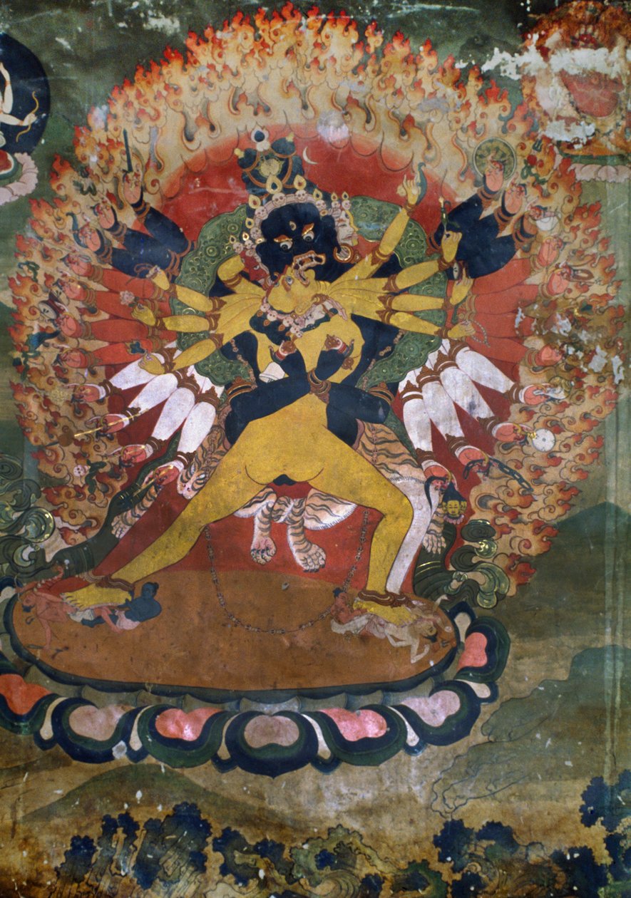 Ancient wall paintings from Lamaist Monastery of Hemis, Laddakh, India بواسطة غير معروف غير معروف