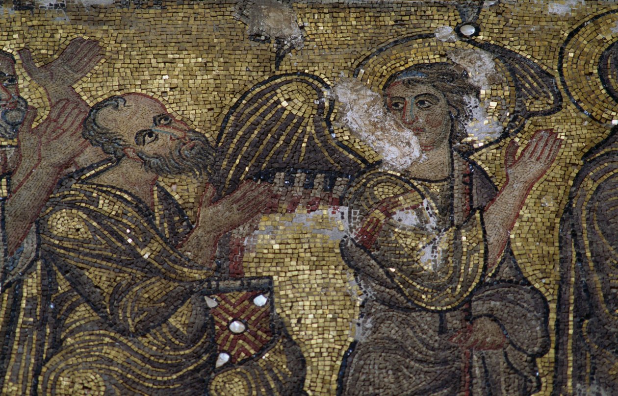 Angel, detail of the mosaics in the Basilica of the Nativity (Unesco World Heritage List, 2012), Bethlehem, Palestine بواسطة غير معروف غير معروف