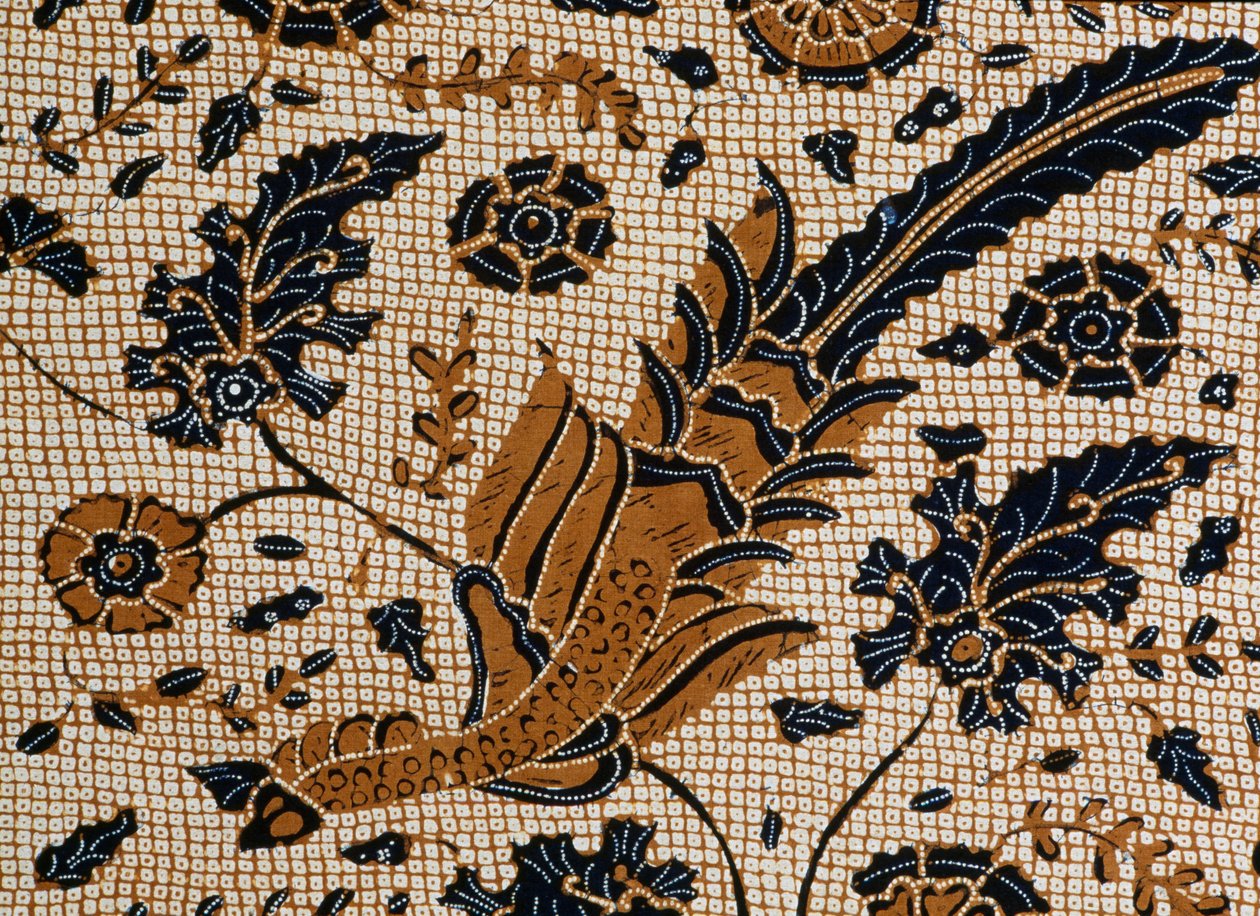 Batik with traditional design called peksi podang, Surakarta, Java, Indonesia ,detail بواسطة غير معروف غير معروف