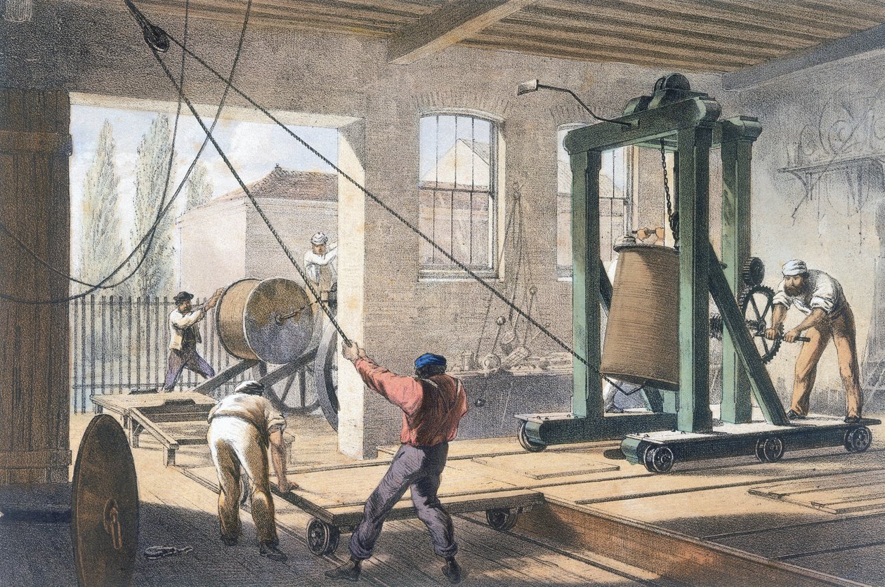 Cable Laying Telegraph wire at the Greenwich works بواسطة غير معروف غير معروف