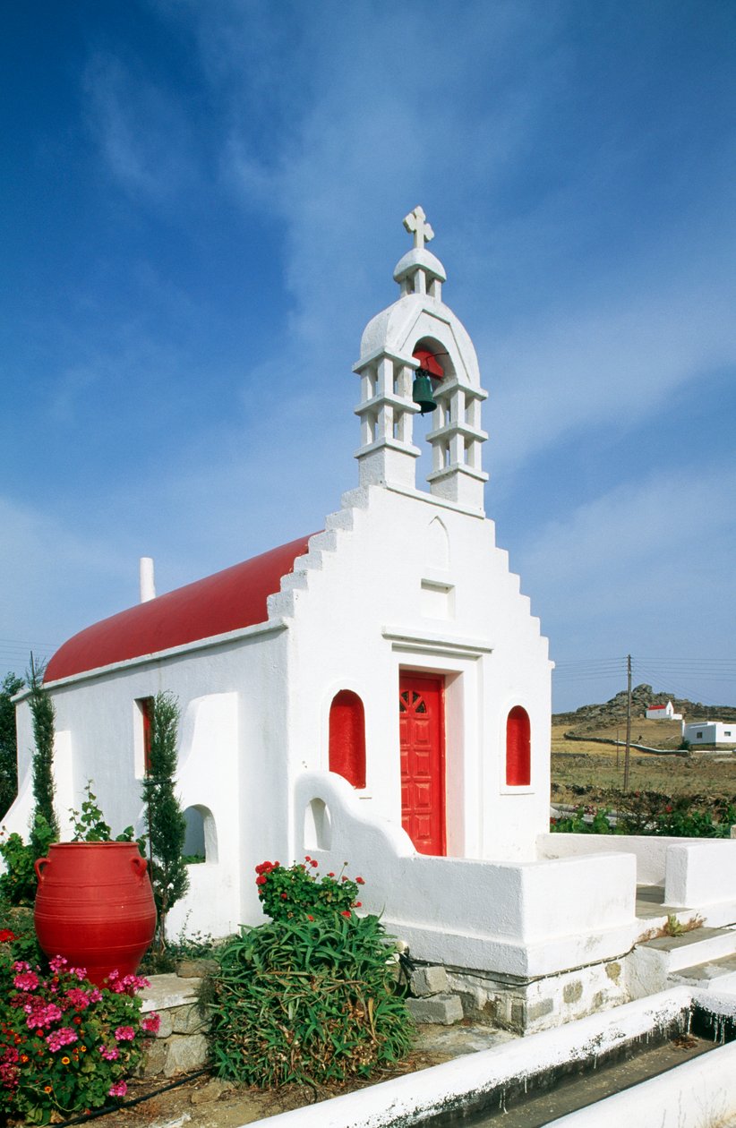 Church on island of Mykonos, Cyclades Islands, Greece (photo) بواسطة غير معروف غير معروف