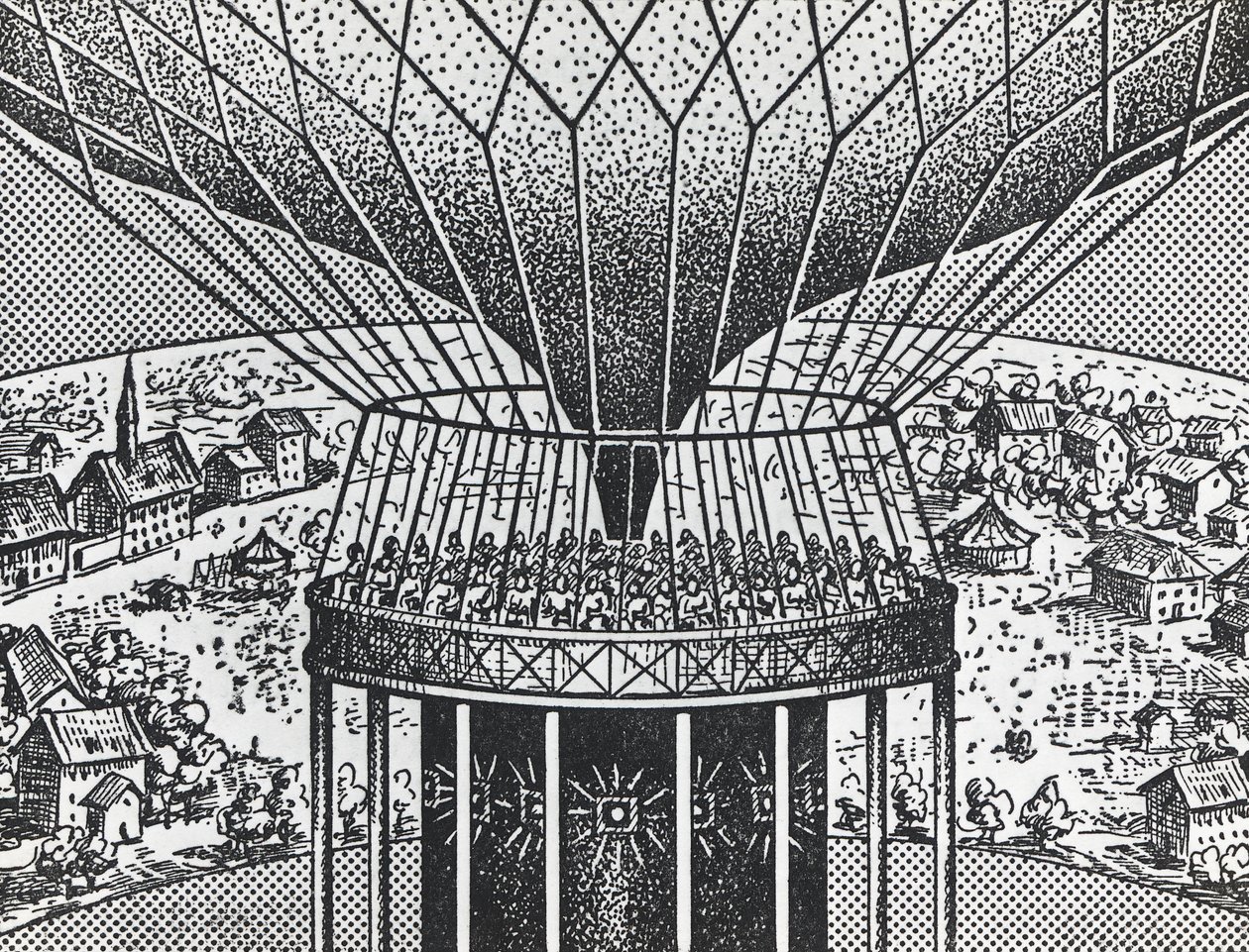Cineorama by Raoul Grimoin-Sanson (1860-1941), circular projection system ancestor of Cinerama بواسطة غير معروف غير معروف