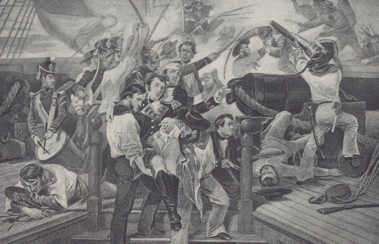 Death of James Lawrence (litho) بواسطة غير معروف غير معروف