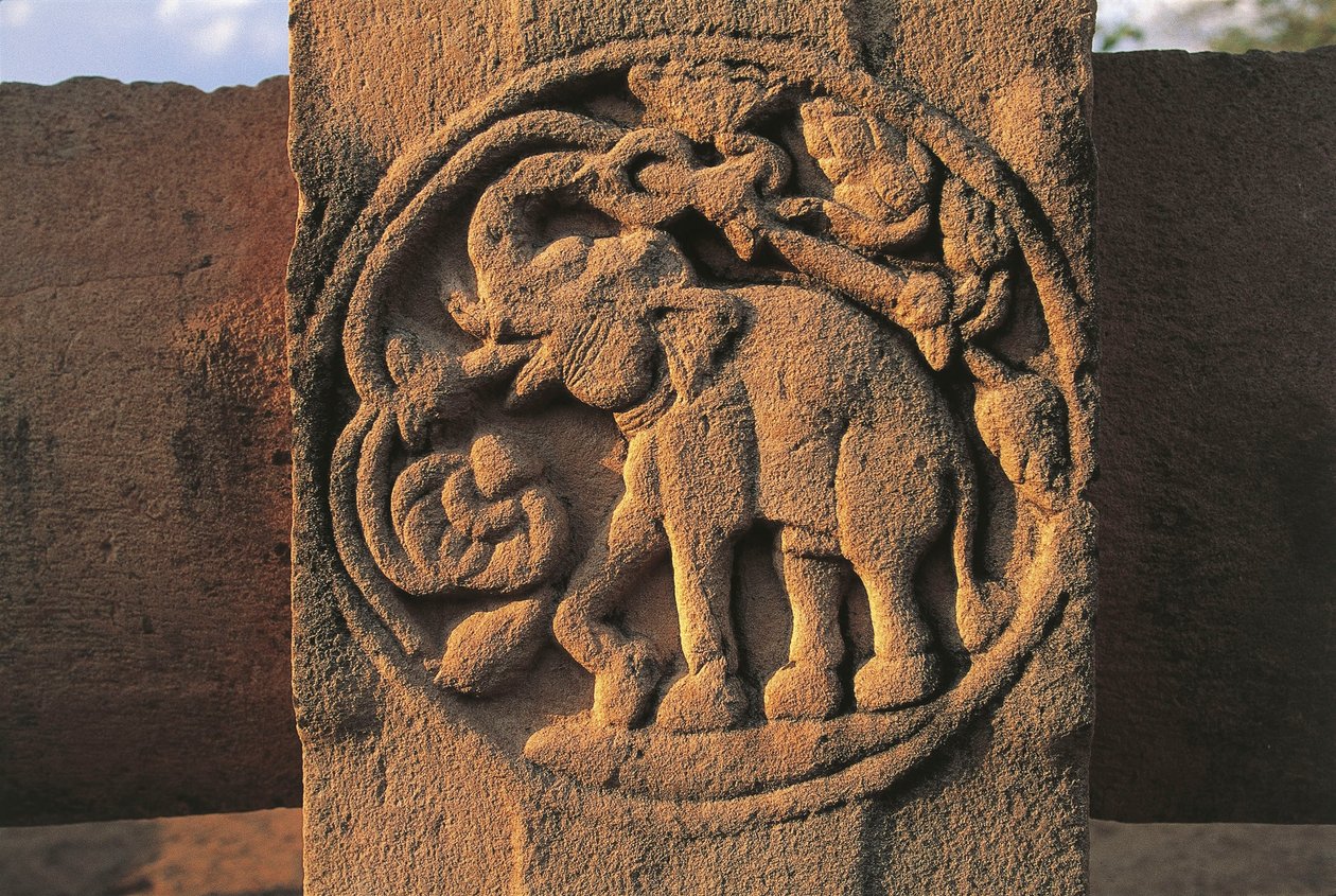 Elephant, relief on Stupa No 2, Sanchi (UNESCO World Heritage List بواسطة غير معروف غير معروف