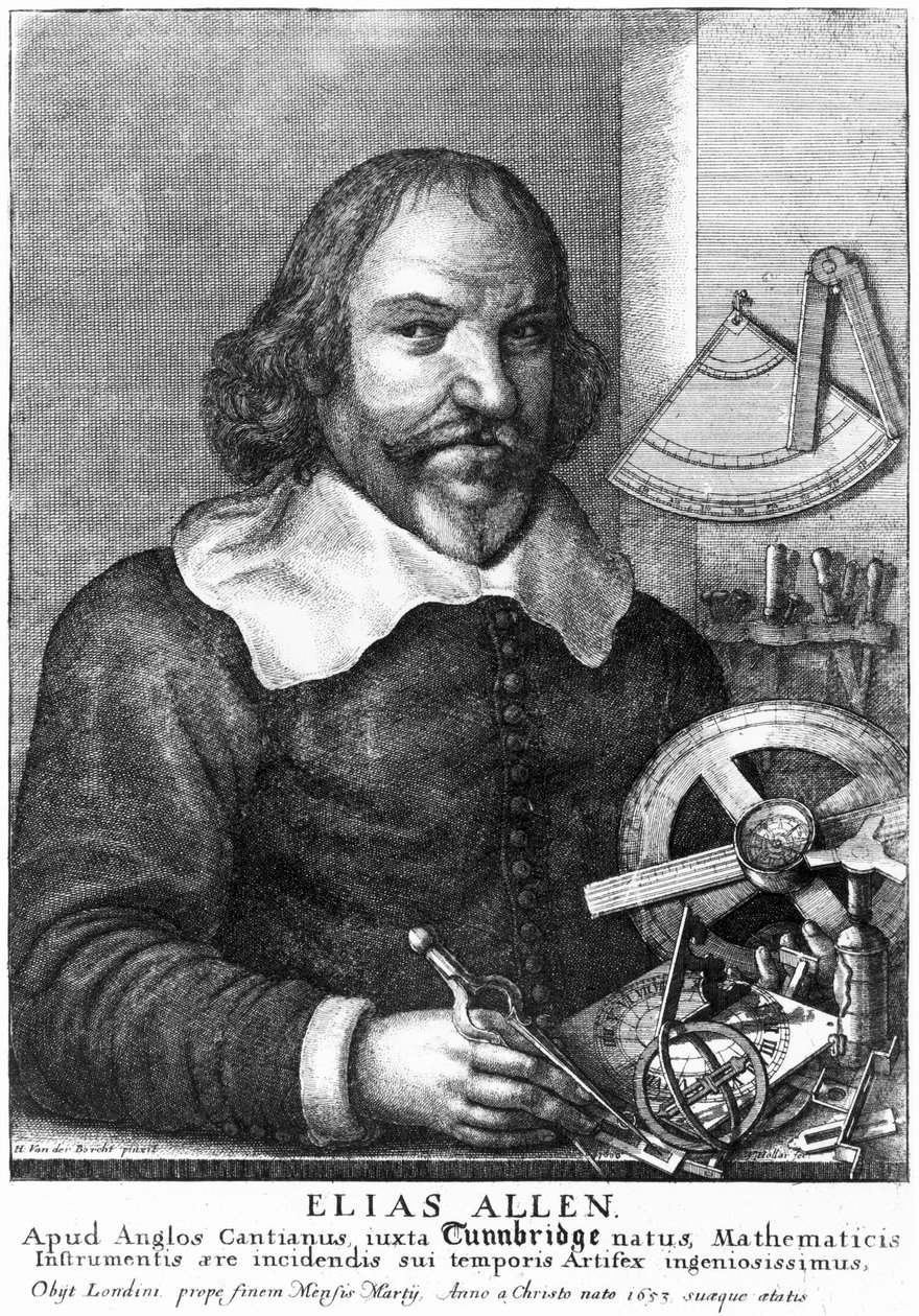 Elias Allen, mathematician and instrument maker, c 1630 بواسطة غير معروف غير معروف