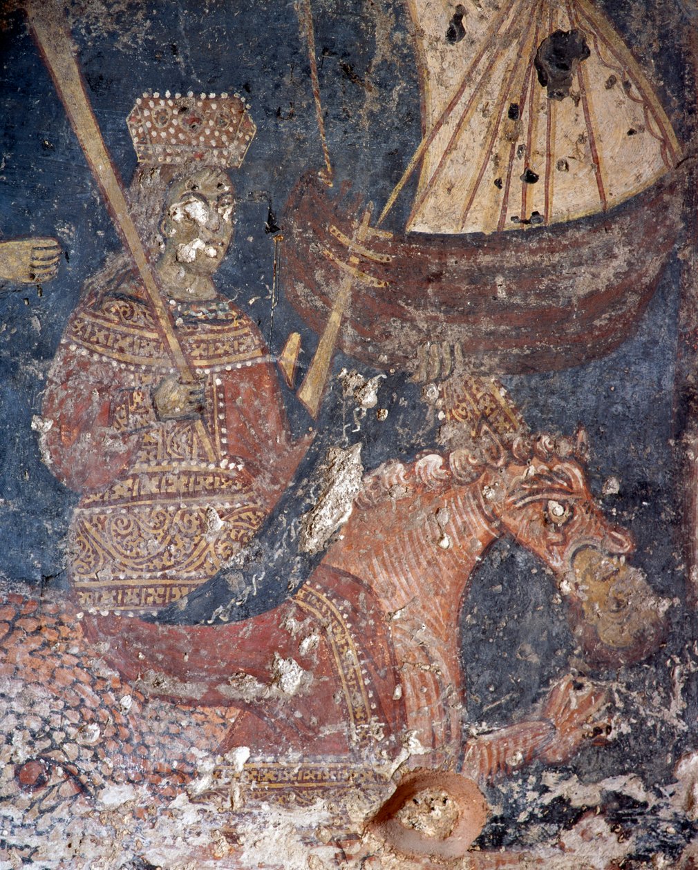 Fresco in church in Deliana, Crete, Greece (photo) بواسطة غير معروف غير معروف