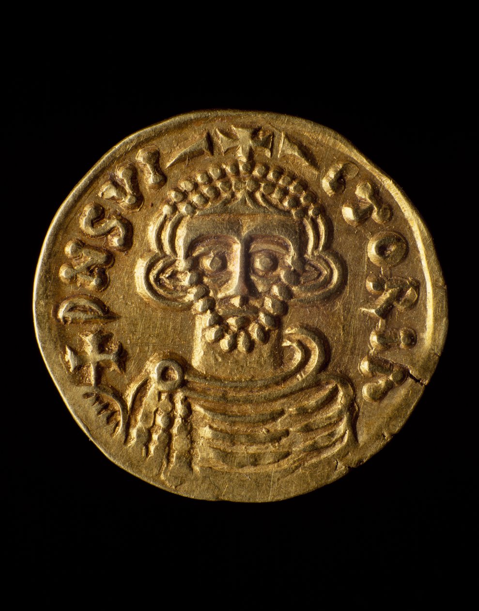 Gold coin of Prince Arechi, recto, Lombard coins, 8th century بواسطة غير معروف غير معروف