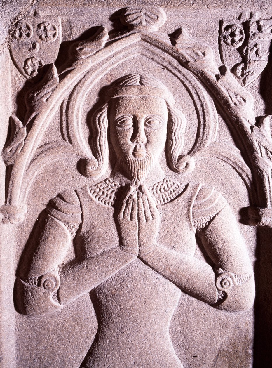 Gravestone with relief decorations, Coetquen Tower, Dinan, Brittany. Detail. France بواسطة غير معروف غير معروف