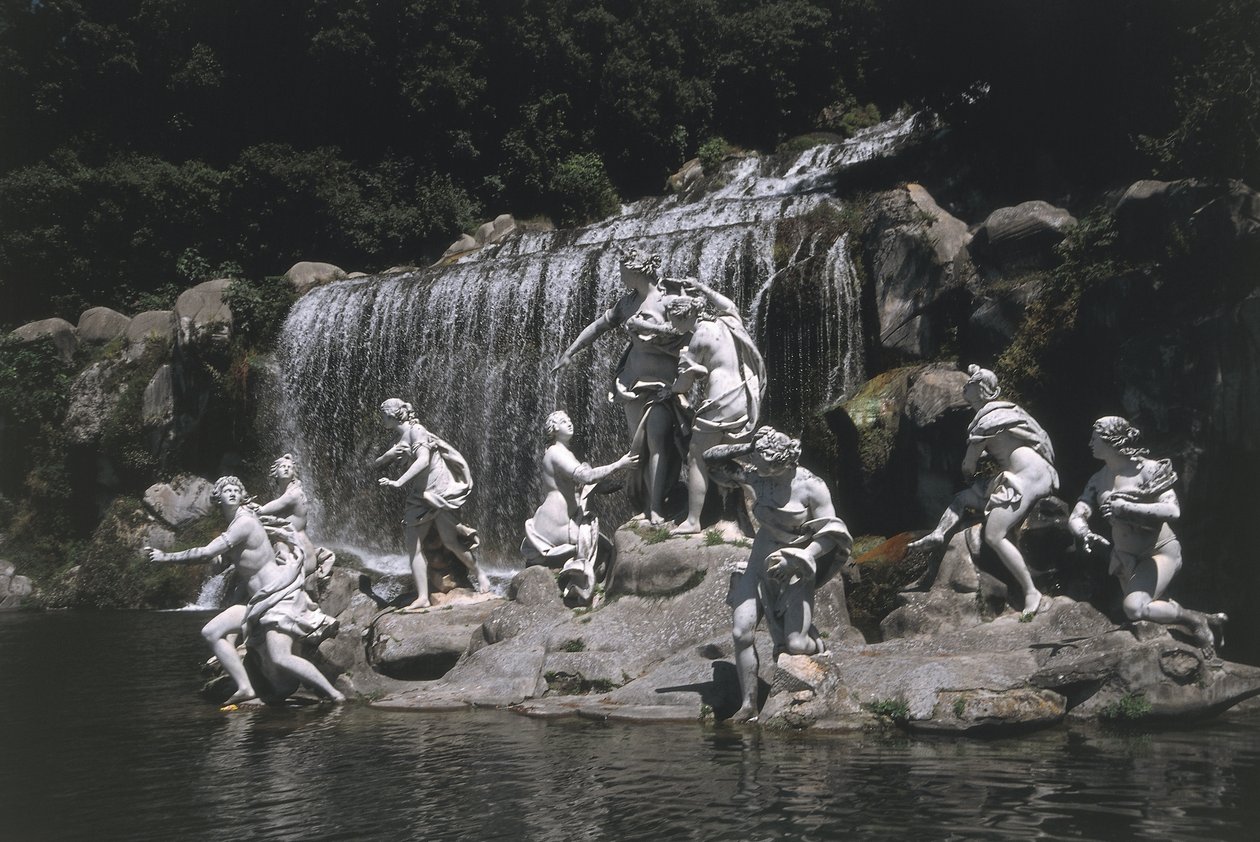 Italy, Campania Region, Caserta, Royal Palace, Diana and Actaeon Fountain بواسطة غير معروف غير معروف