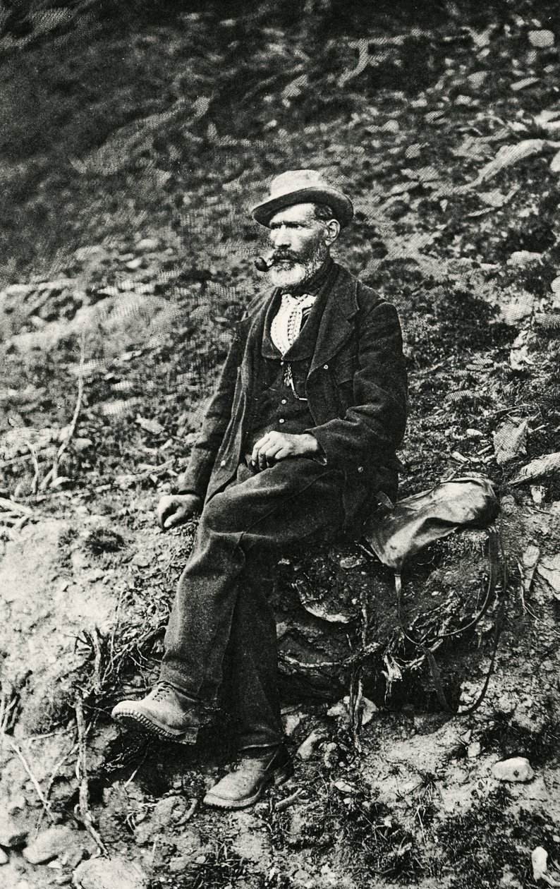 Jean-Antoine Carrel (1829-1890 Valtournenche), Aosta Valley mountaineer, who made first ascent to the summit of Matterhorn from Italian side, August 16 بواسطة غير معروف غير معروف