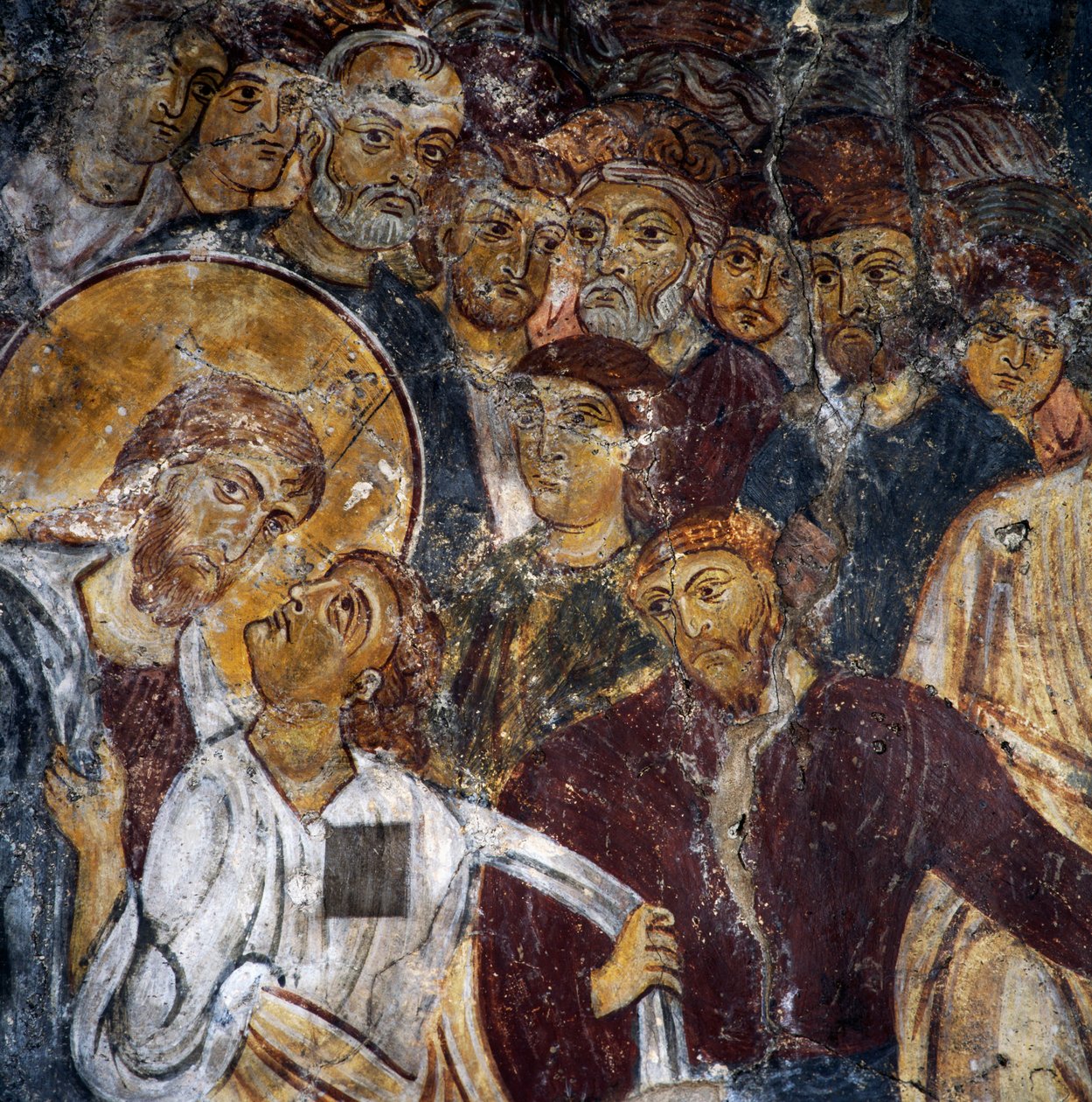Jesus and the Apostles, frescoes inside the monastery of Panagia Antifonitria, Myriokefala, Crete, Greece (photo) بواسطة غير معروف غير معروف