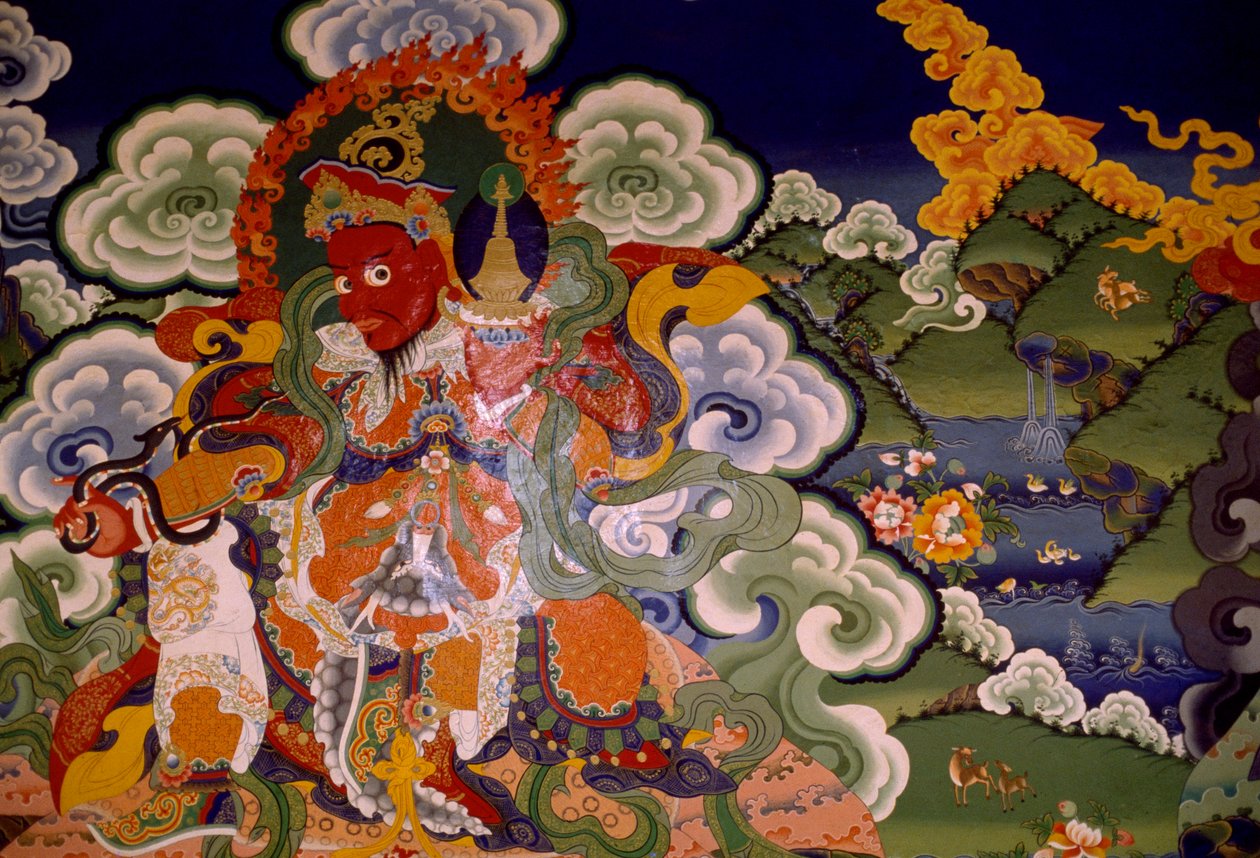 Mural painting from Lamaist Monastery of Lamayuru, Laddakh, India بواسطة غير معروف غير معروف