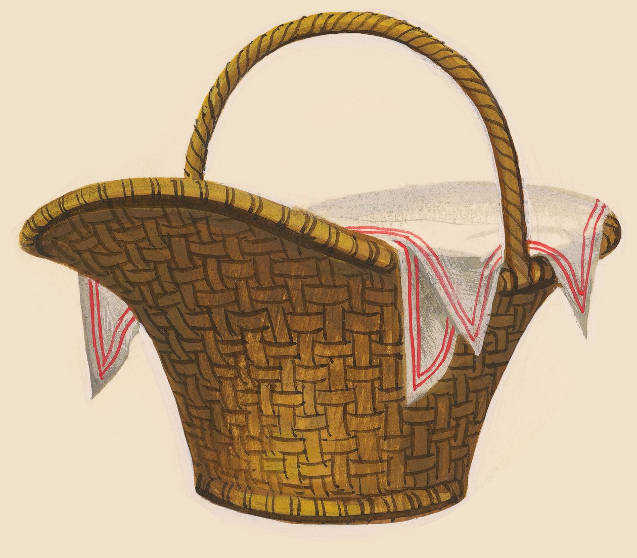 Picnic basket, drawing بواسطة غير معروف غير معروف