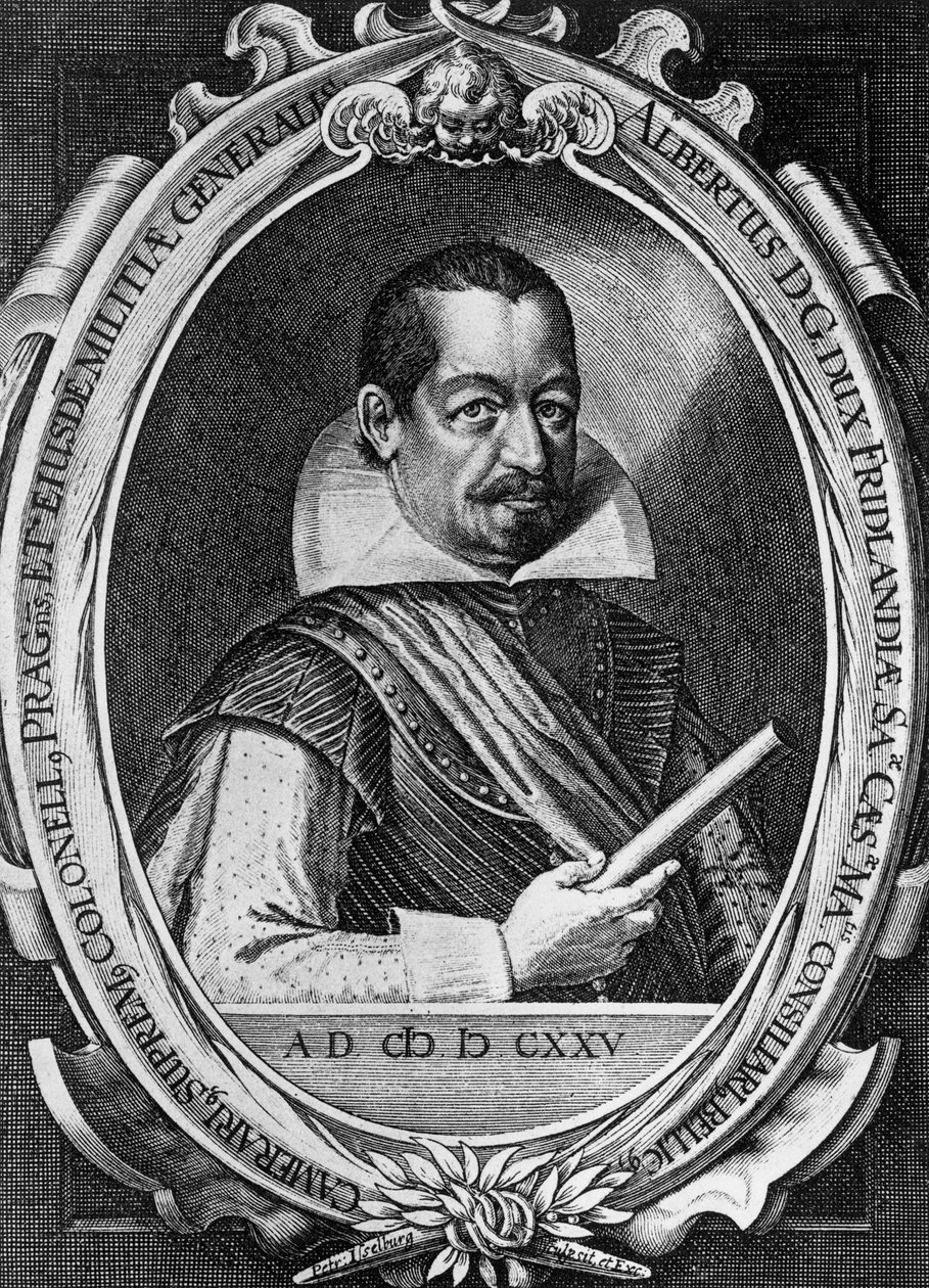 Portrait of Albrecht Wenzel Eusebius von Waldstein (1583-1634), Bohemian military leader and politician, he offered his services during Thirty Years