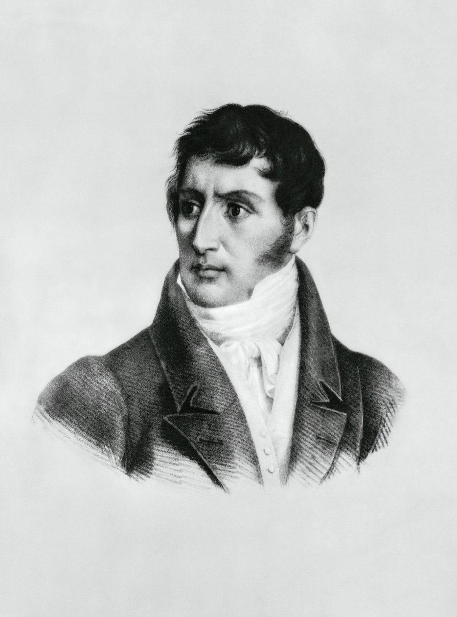 Portrait of Alessandro Manzoni (1785-1873), Italian writer, poet and playwright, engraving بواسطة غير معروف غير معروف