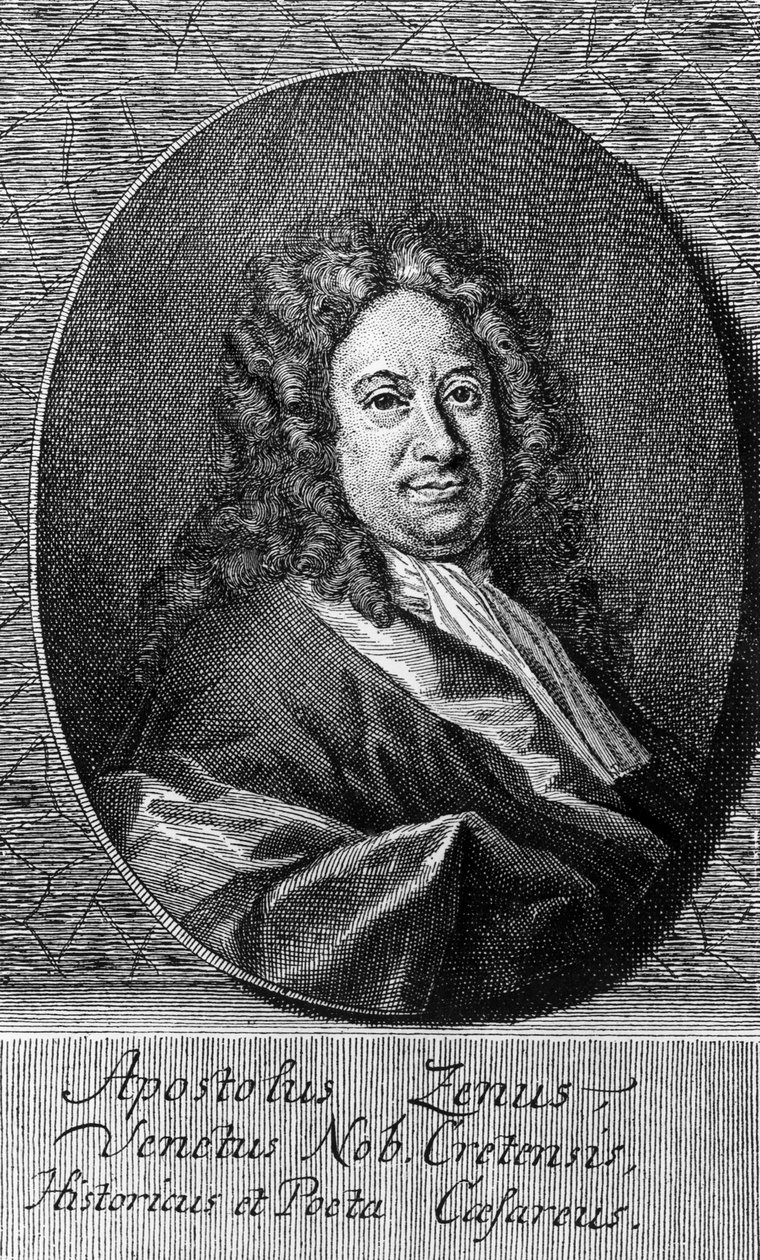 Portrait of Apostolo Zeno (circa 1668-1750), Italian poet, librettist, journalist, and man of letters, engraving بواسطة غير معروف غير معروف