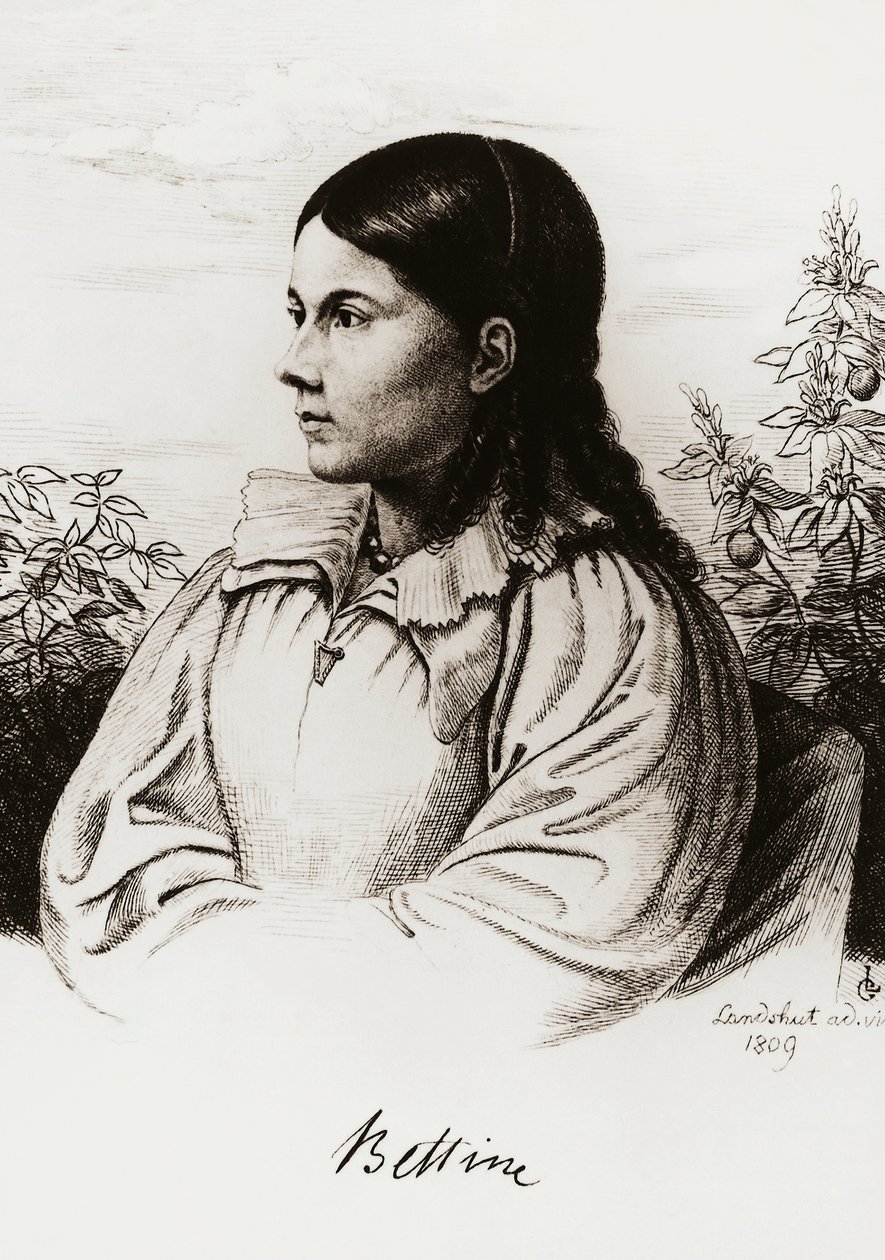 Portrait of Bettina Brentano von Arnim (1785-1859) بواسطة غير معروف غير معروف