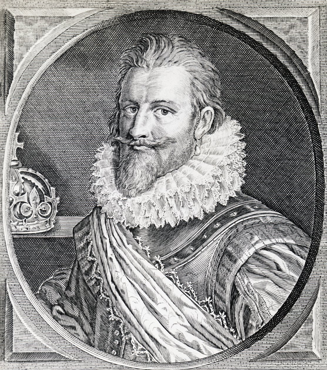 Portrait of Christian IV (1588-1648), King of Denmark and Norway, engraving بواسطة غير معروف غير معروف