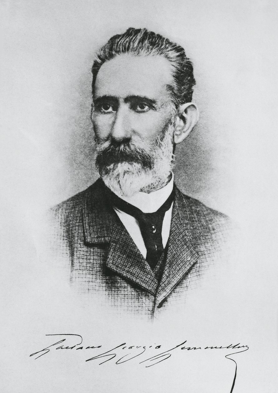 Portrait of Gaetano Giorgio Gemmellaro (1832-1904), Italian geologist, paleontologist, and politician, engraving بواسطة غير معروف غير معروف